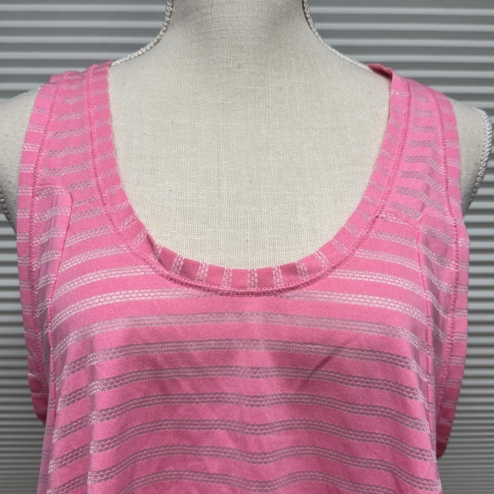 ZYIA Pink Striped Racerback Tank Top - Picture 3 of 10